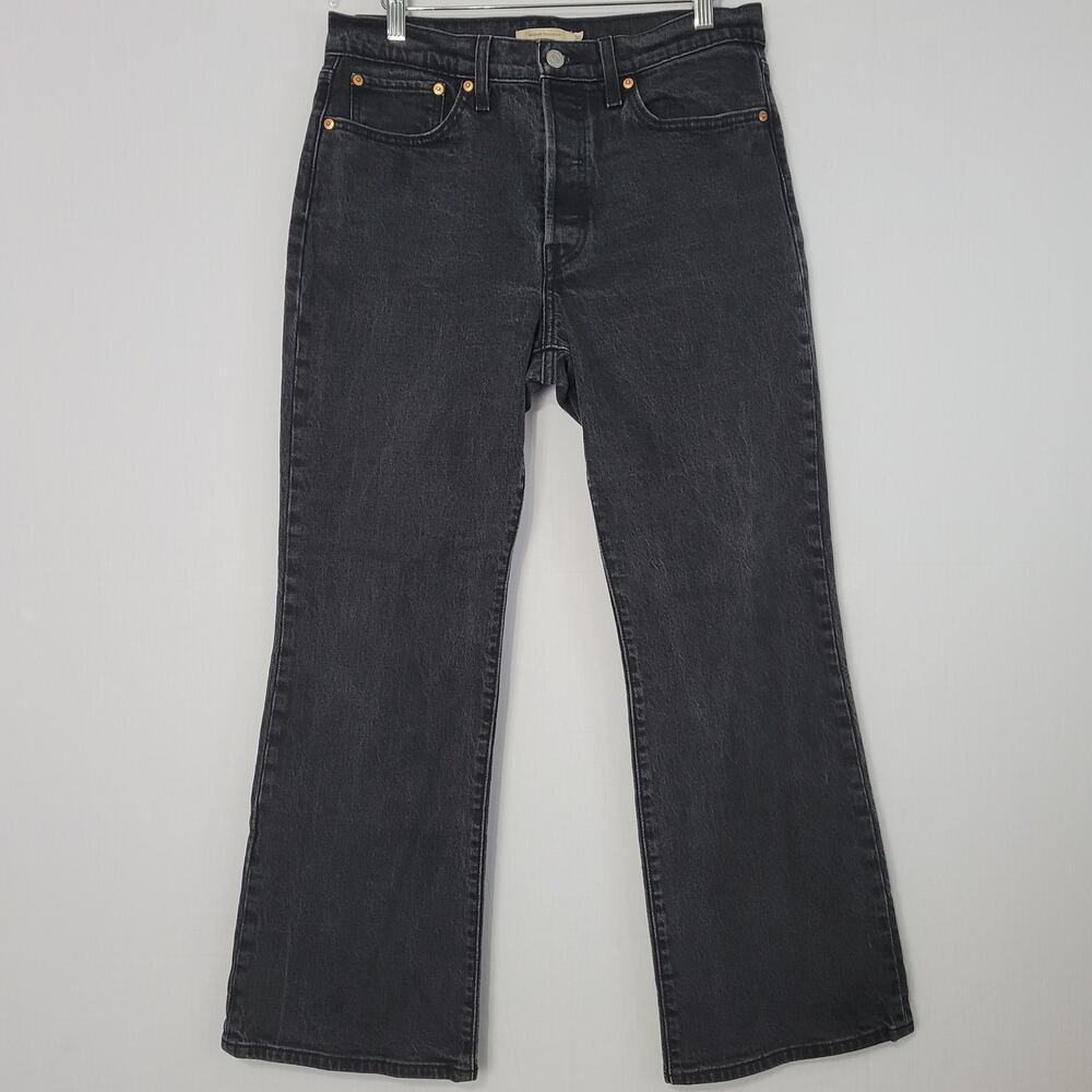 Levi's Wedgie Bootcut Button Fly Jeans womens size 30 High Rise 28" Inseam Retro